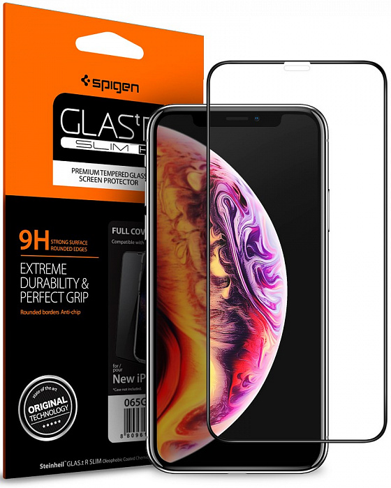 Купить Защитное стекло Spigen Glass FC HD black - iPhone XS/X/11 Pro