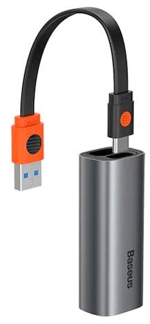 Купить Адаптер Baseus Steel Cannon Series USB-A/USB-C to Ethernet CAHUB-AF0G (Dark Grey)