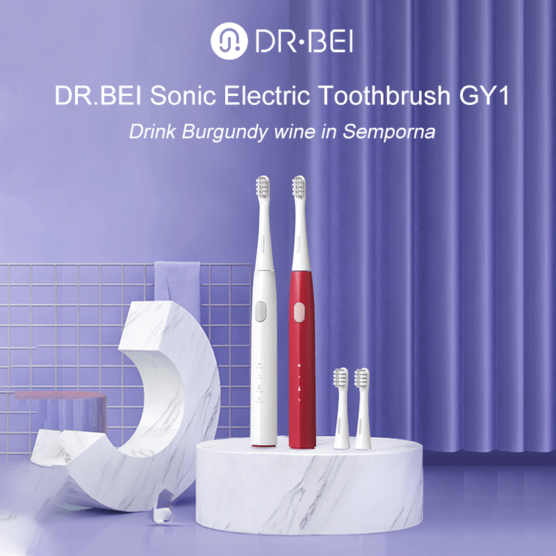 Купить Звуковая электрическая зубная щетка DR.BEI Sonic Electric Toothbrush GY1 красная