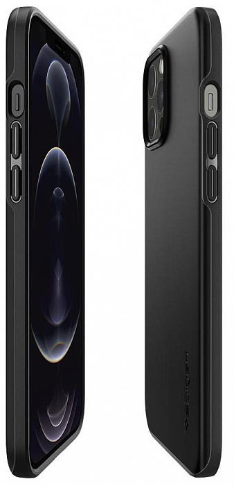 Купить Чехол Spigen Thin Fit (ACS01612) для iPhone 12 Pro Max (Black)
