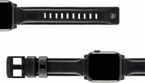 

Ремешок UAG, Чёрный, Leather Strap black - Watch 44/42 mm