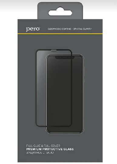 Купить Защитное стекло PERO Full Glue для  Xiaomi Redmi Note 9S/9 Pro, черное