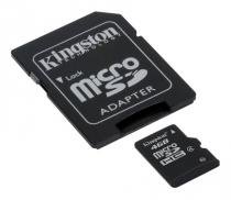 Купить Kingston 4 Gb microSD/SDHC + переходник SD