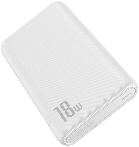 Купить Аккумулятор внешний BASEUS 10000mAh 18W PD+QC Quick Charge Portable Power Bank - White