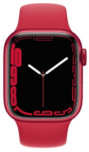 Умные часы Смарт-часы Apple Watch Series 7 GPS 45mm (PRODUCT)RED Aluminium Case with Sport Band (MKN93RU/A)
