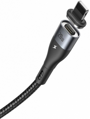 Купить Кабель Baseus Zinc Magnetic Safe Fast Charging Data Cable (CATLXC-01) Type-C to IP PD 20W 1m (Black)