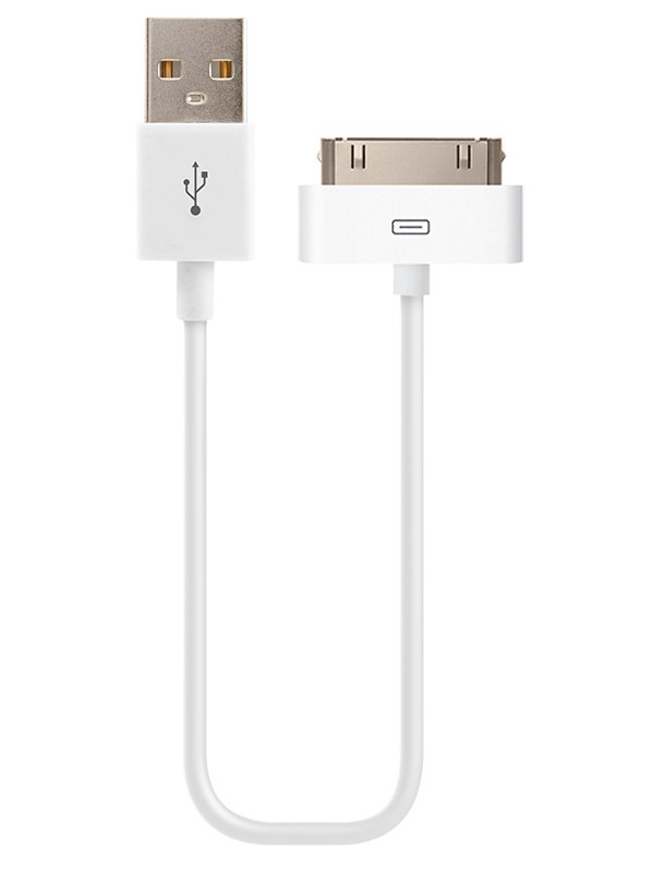 Купить Кабель OLMIO USB 2.0 - Apple iPhone/iPod/iPad с разъемом 30pin, 1м белый