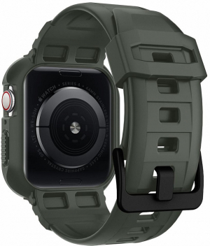 Купить Чехол Spigen Rugged Armor Pro (062CS26016) для Apple Watch SE/4/5/6 44mm (Military Green) 1193241