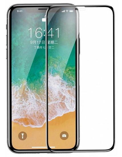 Купить Защитное стекло Baseus iPhone X 0.3mm Silk-screen 4D All-screen Tempered Glass Film Black