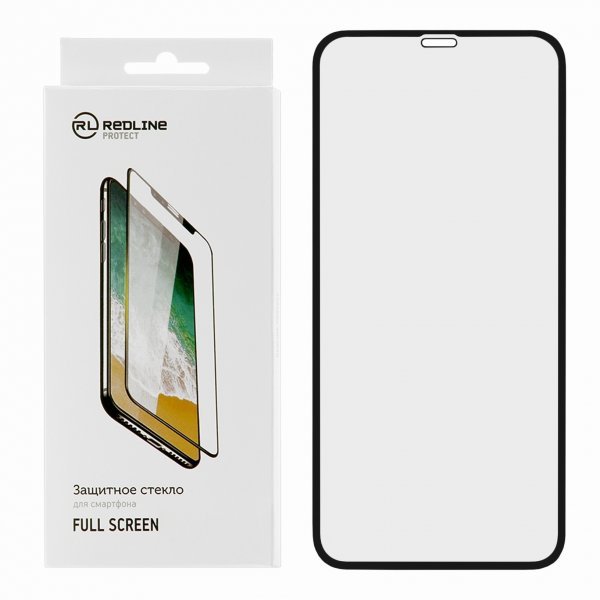 Купить Защитное стекло Red Line для iPhone XR (6.1") Full Screen(3D) tempered glass FULL GLUE черный