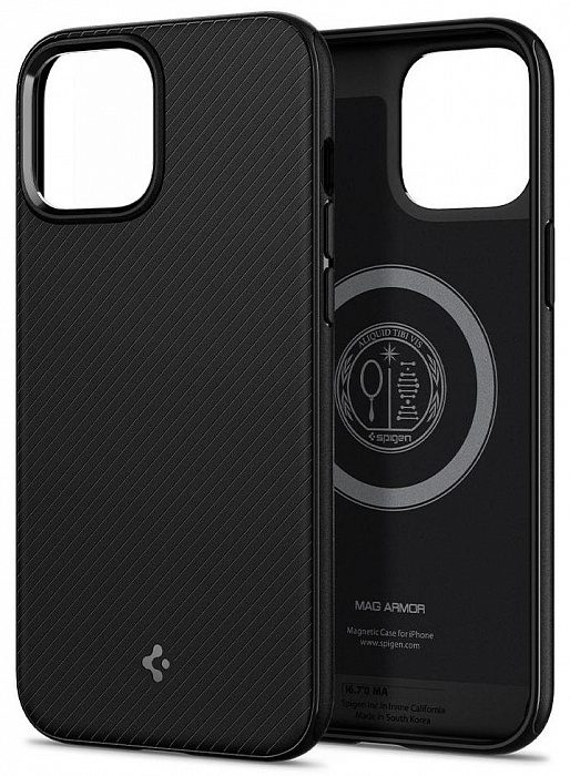 Купить Чехол Spigen MagArmor (ACS01864) для iPhone 12 Pro Max (Black)