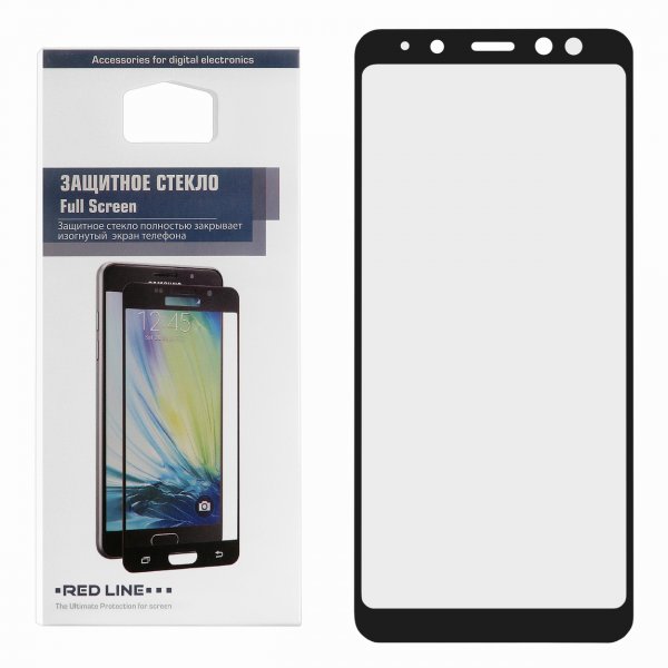 Купить Защитное стекло Red Line для Samsung Galaxy A8 2018 (А530) Full screen tempered glass FULL GLUE черн