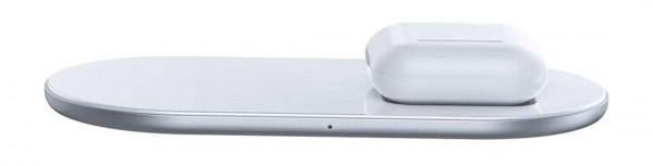 Купить Беспроводное зарядное устройство Baseus New Simple 2in1 Wireless Charger 18W For Phones+Pods White
