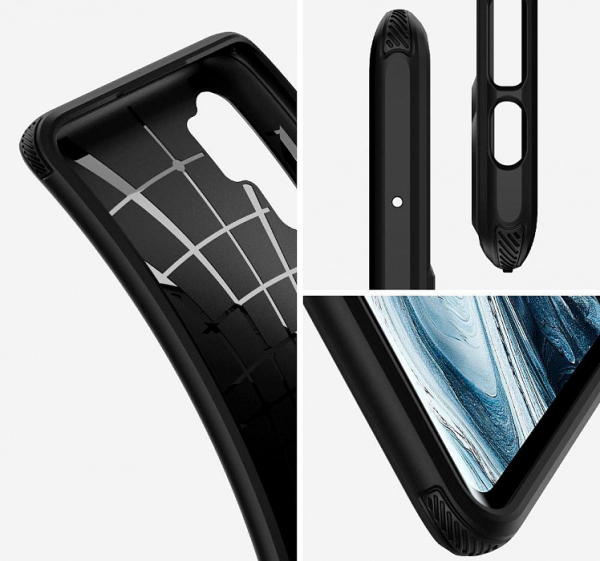 Купить Чехол Spigen Rugged Armor (ACS00603) для Xiaomi Mi Note 10/Note 10 Pro (Black)