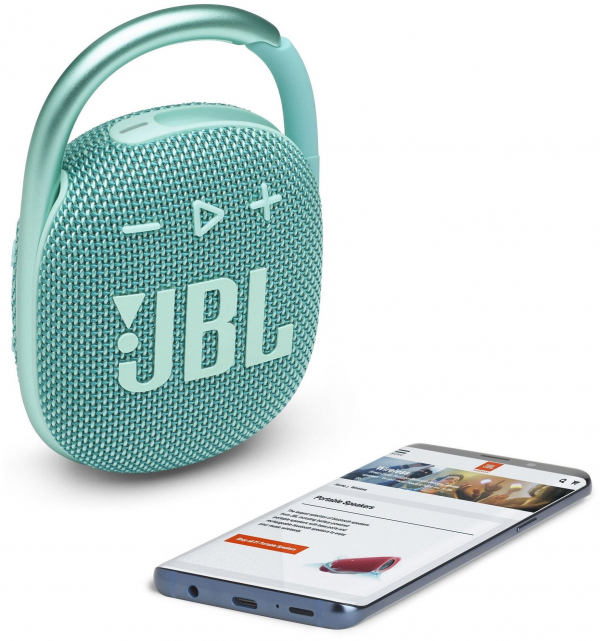 Купить Портативная акустика JBL Clip 4, 5 Вт, бирюзовый