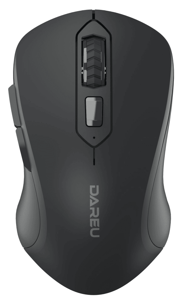 Купить Мышь беспроводная Dareu LM115B Black (черный), DPI 800/1200/1600, подключение: ресивер 2.4GHz + Bluetooth, размер 107x59x38мм