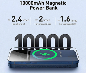 Аккумулятор внешний Внешний аккумулятор Baseus Magnetic Wireless Charging 10000mAh PPMT-03 (Blue) 1196200
