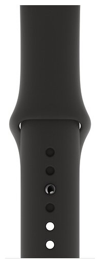Купить Apple Watch Series 5, 44 мм, корпус из алюминия цвета «серый космос», спортивный браслет чёрного цвета (MWVF2RU/A)