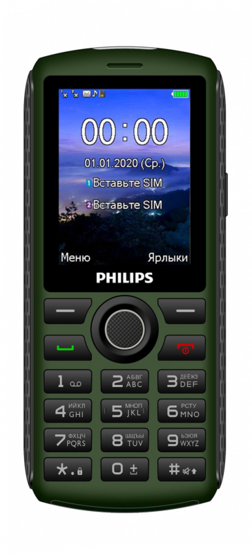 Купить Мобильный телефон Телефон Philips Xenium E218, темно-зеленый