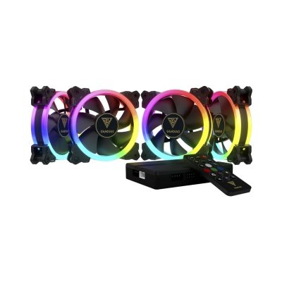 Купить Комплект RGB вентиляторов Gamdias AEOLUS M1-1204R (4x120mm RGB/RC/Hub 6+2/RGB Sync) (GM-GFM1204)