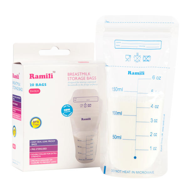 Купить Стерильные пакеты для заморозки и хранения грудного молока Ramili Breastmilk Bags BMB20