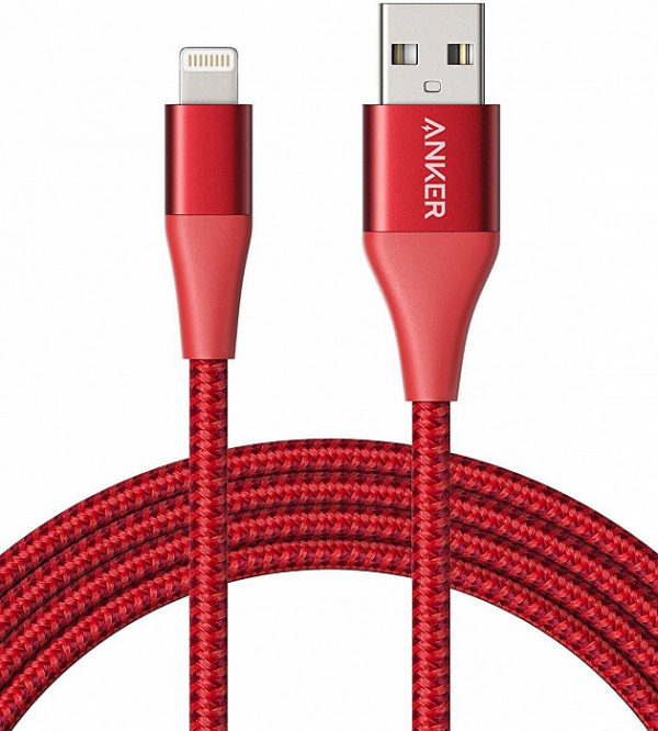 Купить Кабель Anker PowerLine+ II Lightning Cable 0.9 м красный
