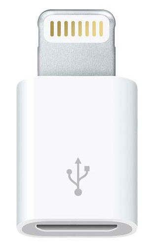 Купить Переходник APPLE MD820ZM/A, micro USB B (m), Lightning (m), белый