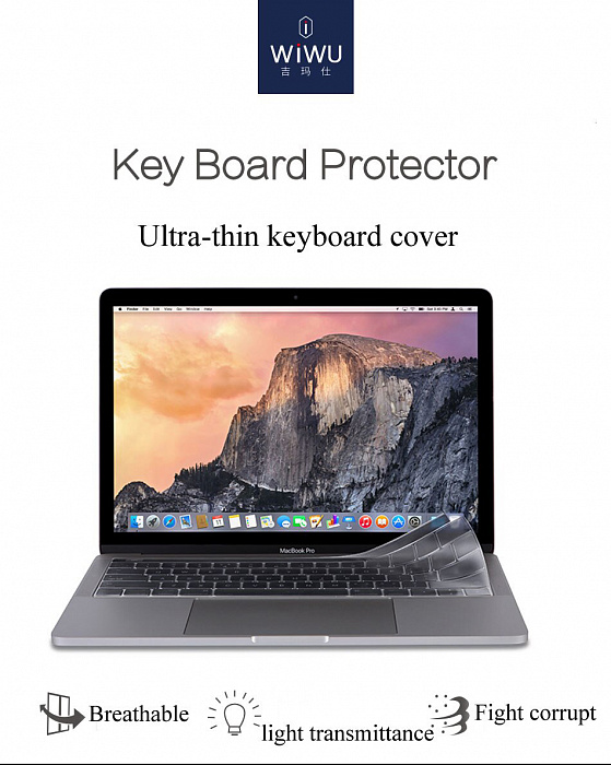 Купить Накладка на клавиатуру Wiwu Keyboard Protector USA для MacBook Pro 16 (Clear)