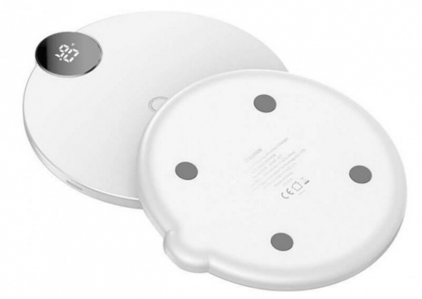 Купить Беспроводное зу Baseus Digtal LED Display Wireless Charger White