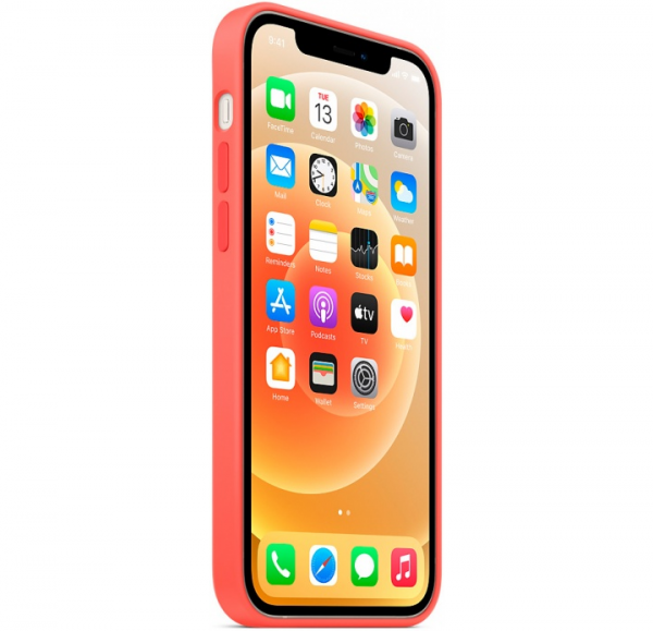 Купить Чехол (клип-кейс) Apple для Apple iPhone 12/12 Pro Silicone Case with MagSafe розовый цитрус (MHL03ZE/A)