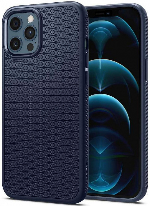 Купить Чехол Spigen Liquid Air (ACS02247) для iPhone 12 Pro Max (Navy) (1191837)