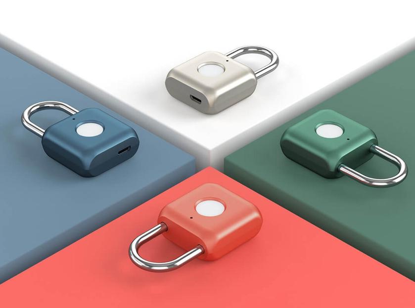 Xiaomi представила навесной замок Padlock Kitty, который имеет сканер отпечатка