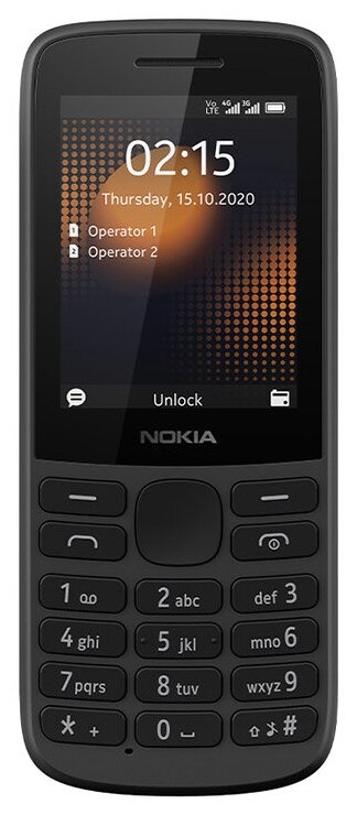Купить Телефон Nokia 215 4G Dual Sim Black