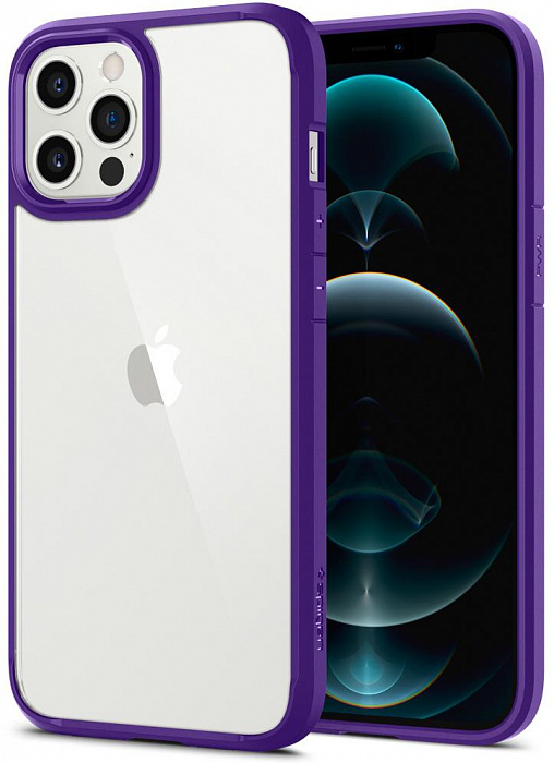 Купить Чехол Spigen Crystal Hybrid (ACS01478) для iPhone 12 Pro Max (Purple)