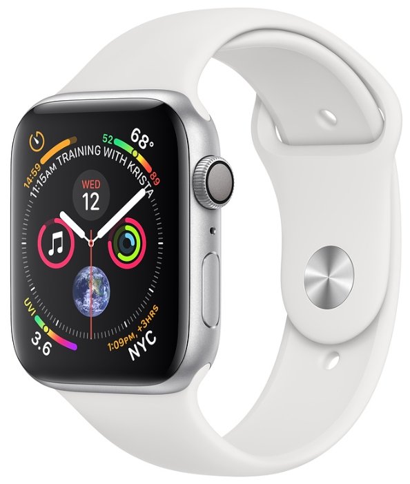 Купить Часы Apple Watch Series 4 GPS, 44mm Silver Aluminium Case with Seash Sand Sport Loop MU6C2RU/A
