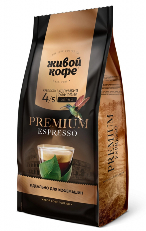 Купить Кофе в зернах Живой Кофе Espresso Premium 1000г