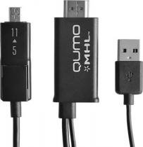 Купить Кабель Qumo 20665 MHL kit microUSB 5p+11p-USB-HDMI