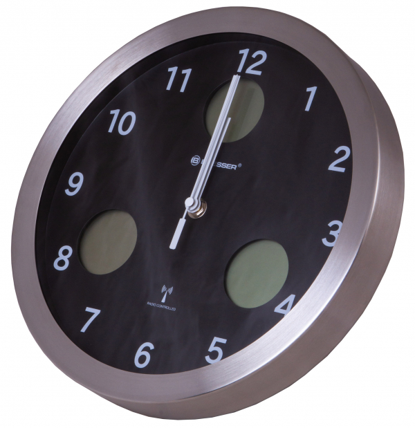Купить Метеостанция (настенные часы) Bresser MyTime io, 30 см, черная