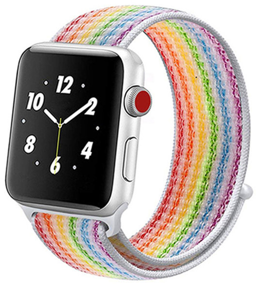 Купить Ремешок COTEetCI W17 Apple Watch Magic Tape Band 38MM/40MM Rainbow