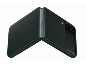 Купить Чехол Samsung Leather Cover для Galaxy Z Flip 3, зелёный (EF-VF711LGEGRU)