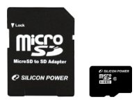 Купить Silicon Power MicroSD 4Gb + переходник SD (class 6)