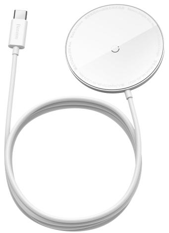 Купить Беспроводное зарядное устройство Baseus Simple Mini Magnetic Magsafe Wireless Charger (WXJK-F02) для iPhone Series 12 (White) 1178904