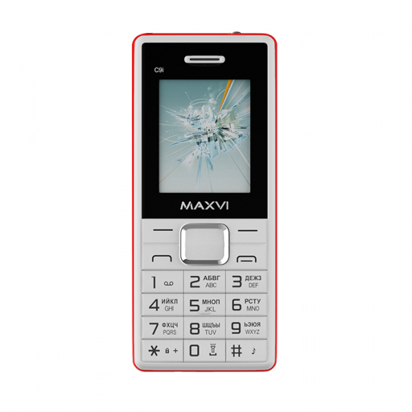 Купить Мобильный телефон Maxvi C9i white-red