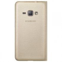 Купить Чехол Samsung EF-WJ120PFEGRU Flip Wallet Galaxy J1 2016 золотой