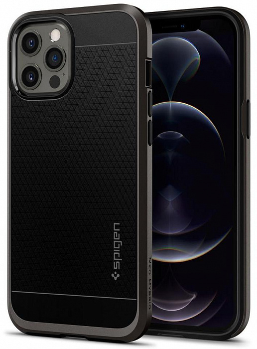 Купить Чехол Spigen Neo Hybrid (ACS01627) для iPhone 12 Pro Max (Gunmetal)