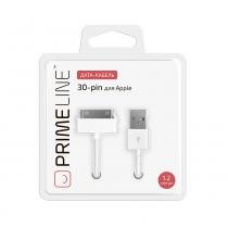 Купить Кабель Prime Line 30 pin для iphone 4/4s, белый 7200