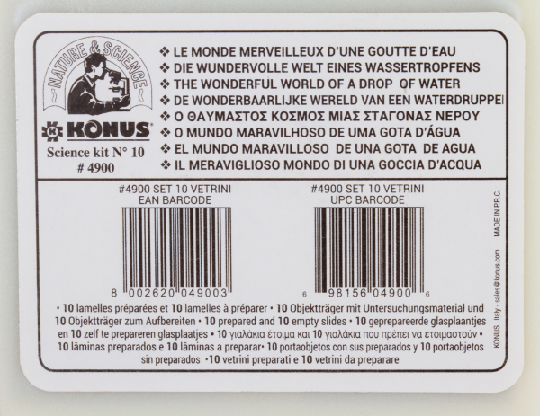 Купить Набор микропрепаратов Konus 10: «Потрясающий мир в капле воды»