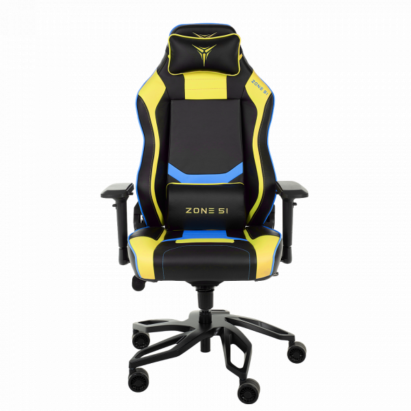 Купить Кресло компьютерное игровое ZONE 51 Cyberpunk YB Yellow-blue