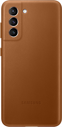 Купить Чехол-накладка Samsung Leather Cover для Galaxy S21, коричневый (EF-VG991LAEGRU)