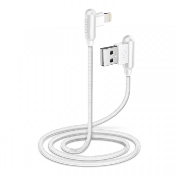 Купить Зарядный кабель Ligthning to USB, с конекторами 90°, 1м